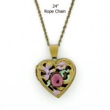 Victorian Style Heart Locket Necklace