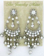 Vintage Victorian Style Austrian Crystal Chandelier Earrings