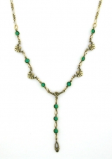 vintage look art deco style austrian crystal necklace