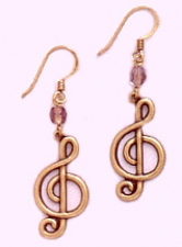 music note fashion earrings