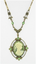 vintage look Victorian style cameo necklace
