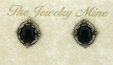 Vintage Victorian Style Crystal Button Earrings