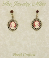 vintage Victorian cameo fashion earrings