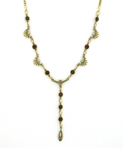 vintage look art deco style austrian crystal necklace