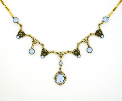 vintage victorian fashion austrian crystal necklace