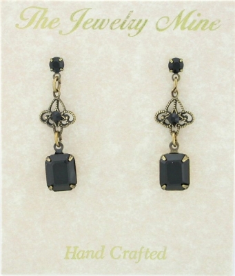 Vintage Victorian Style Austrian Crystal Fashion Earrings