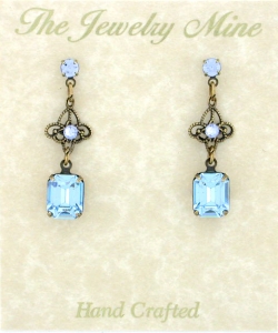 Vintage Victorian Style Austrian Arystal Fashion Earrings