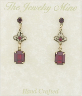 Vintage Victorian Style Austrian Crystal Fashion Earrings