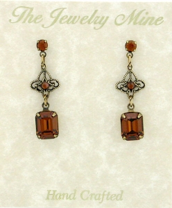 Vintage Victorian Style Austrian Crystal Fashion Earrings