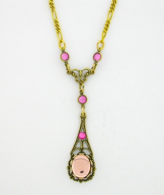 vintage pendant,victorian jewelry,victorian necklace,vintage necklace,antique necklace,austrian crystal necklace