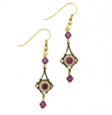 vintage style Austrian crystal chandelier earrings