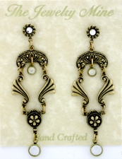 Vintage Reproduction Victorian Style Austrian Crystal Chandelier Fashion Earrings