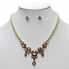 Vintage Style Pearl Necklace Set