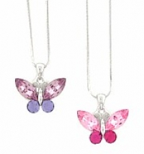 butterfly necklace,crystal butterfly necklace,austrian crystal butterfly necklace