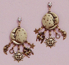 celestial style chandelier earrings