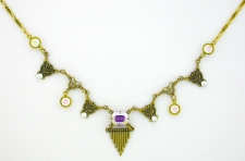 Vintage Reproduction Art Deco Style Austrian Crystal Fashion Necklace