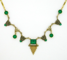 Vintage Reproduction Art Deco Style Austrian Crystal Fashion Necklace