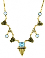 Vintage Reproduction Art Deco Style Austrian Crystal Fashion Necklace