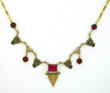 Vintage Reproduction Art Deco Style Austrian Crystal Fashion Necklace