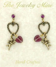 victorian fashion heart earrings