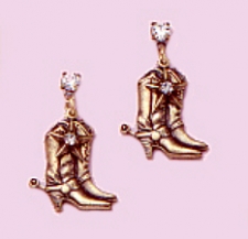 cowboy boot costume earrings
