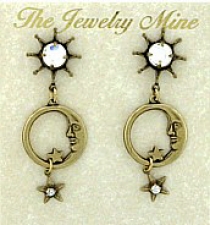 moon earrings,celestial fashion earrings