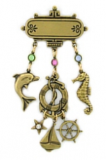 nautical charm pin,nautical fashion jewelry