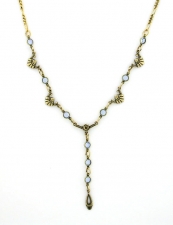 vintage look art deco style austrian crystal necklace