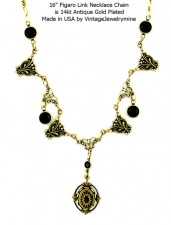 vintage style art deco fashion necklace