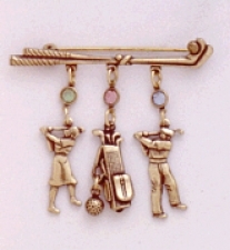 golf fashion charm pin