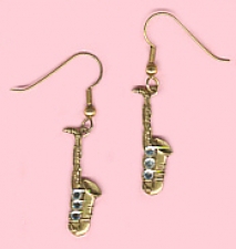 saxophone earrings,music note earrings,music note jewelry
