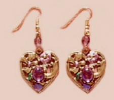 fashion jewelry heart earrings,victorian heart earrings,vintage heart earrings,antique fashion heart earrings