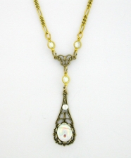 vintage pendant,victorian jewelry,victorian necklace,vintage necklace,antique necklace,austrian crystal necklace