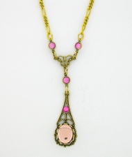 vintage pendant,victorian jewelry,victorian necklace,vintage necklace,antique necklace,austrian crystal necklace